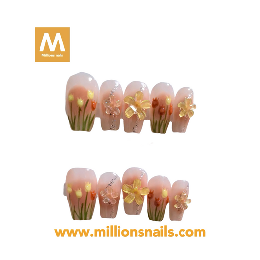 Ballerina style 3D tulip flowers